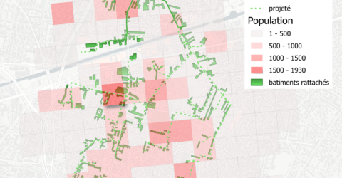 carte réseau de chauffage urbain à Bondy